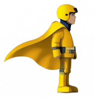Bild eines normalen Menschen mit Superhelden-Umhang als Symbolbild für Führung in der digitalen Transformation